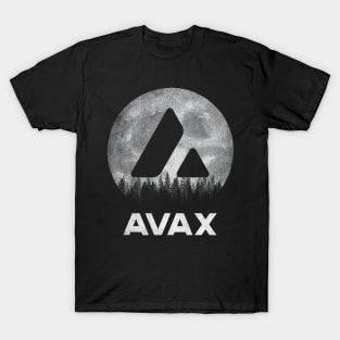 Vintage Avalanche AVAX Coin To The Moon Crypto Token Cryptocurrency Blockchain Wallet Birthday Gift For Men Women Kids T-Shirt